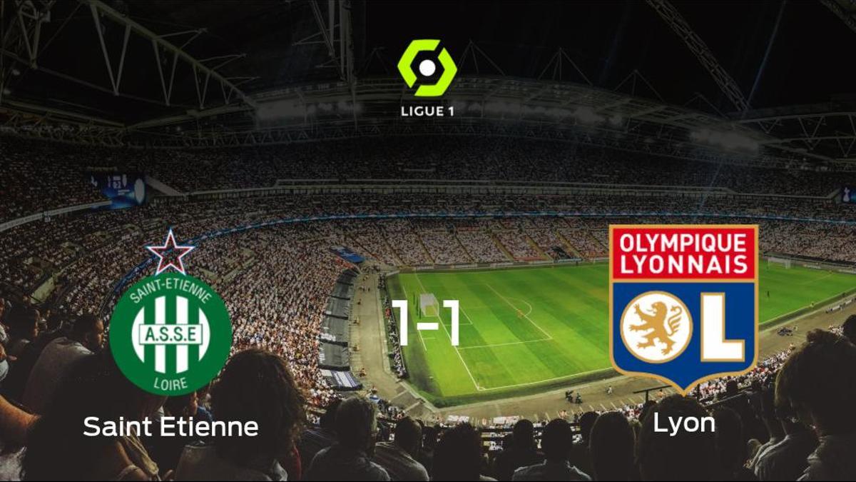 El AS Saint Etienne y el Olympique Lyon se reparten los puntos tras su empate a uno
