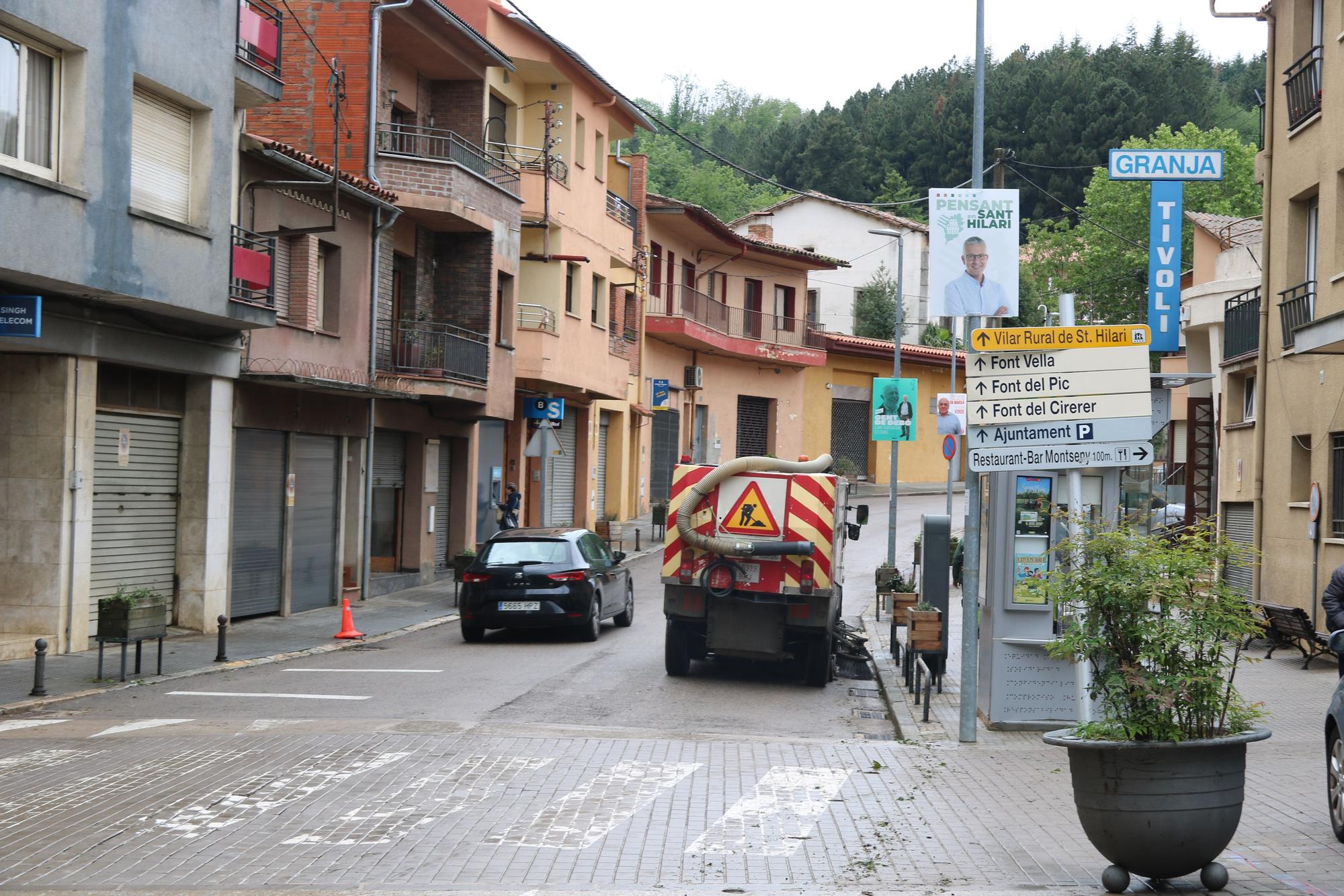 Sant Hilari torna a la normalitat després de retirar set camions de pedra en una calamarsada "mai vista"