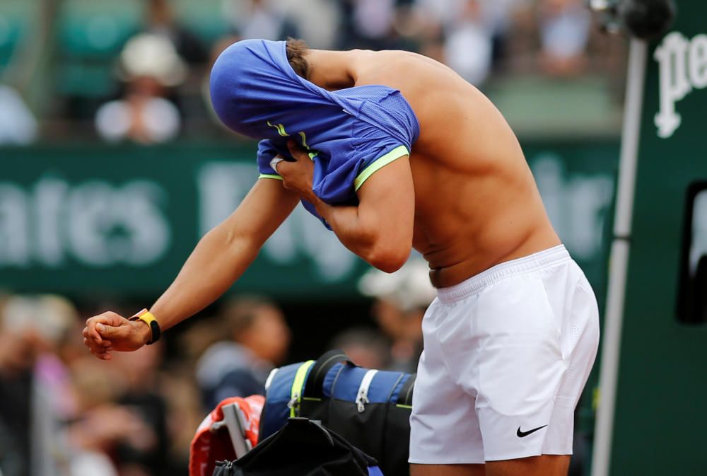 Partido de cuartos de final de Roland Garros entre Nadal y Carreño