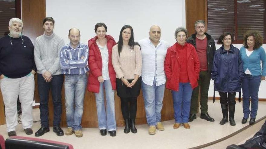 Representantes de Iniciativa pola Unión en Marín. // S.A.