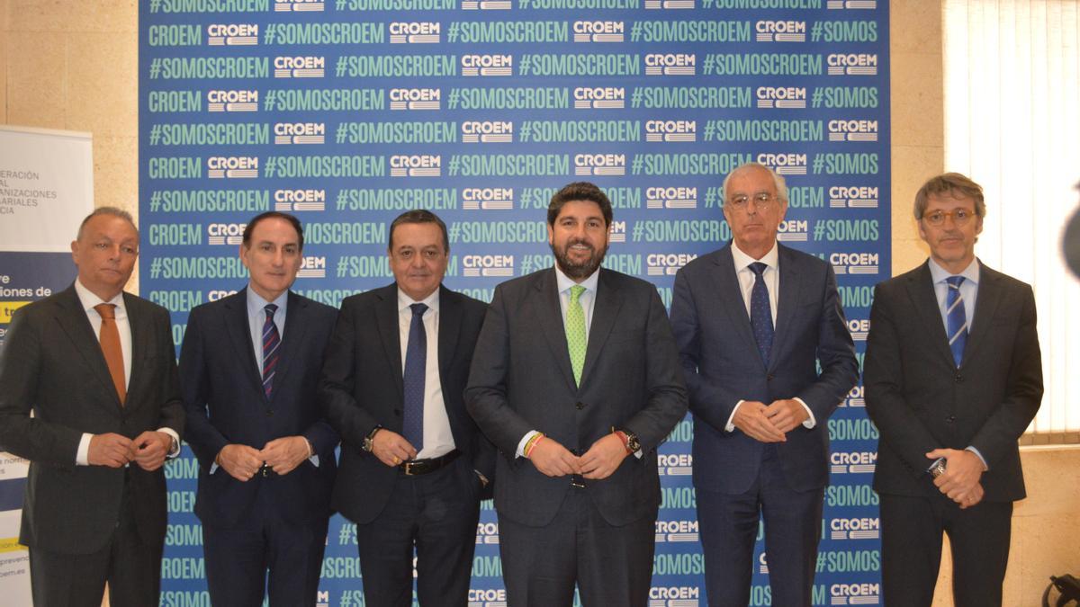 Reunión de los presidentes de las patronales de Murcia, Valencia y Andalucía en Croem