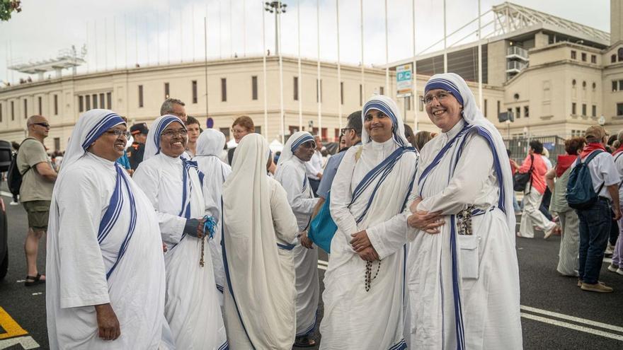 Cómo entraron los 40.000 asistentes al acto del Papa en Mont