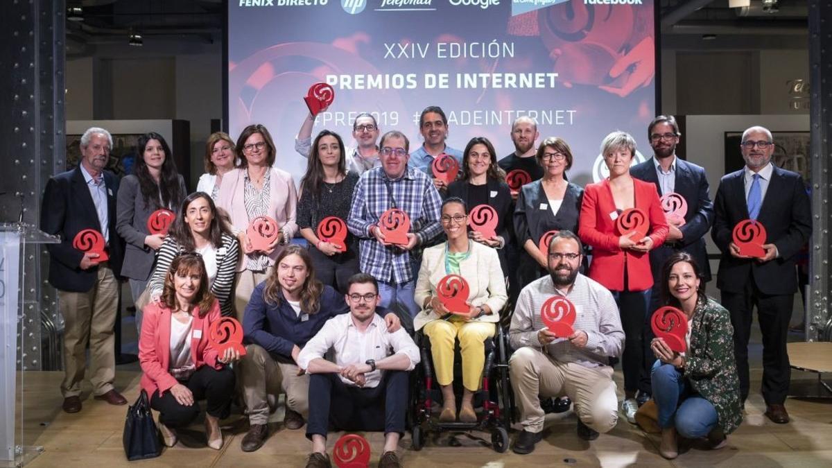 Los galardonados de los Premios de Internet 2019.