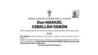 Esquela Manuel Cebellán Debón