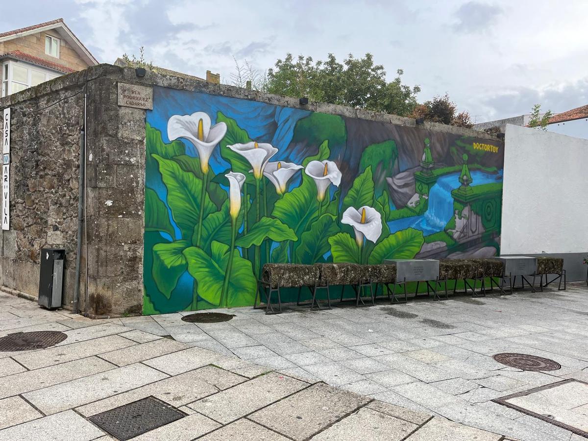 Imagen del mural realizado por el artista Doctor Toy y que fue eliminado este lunes.