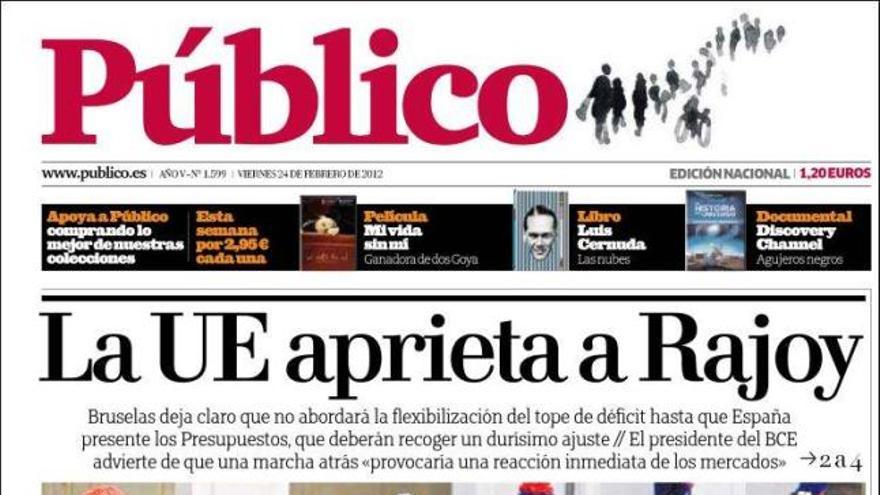 Portada del que será el último ejemplar de la historia del diario &#039;Público&#039;.