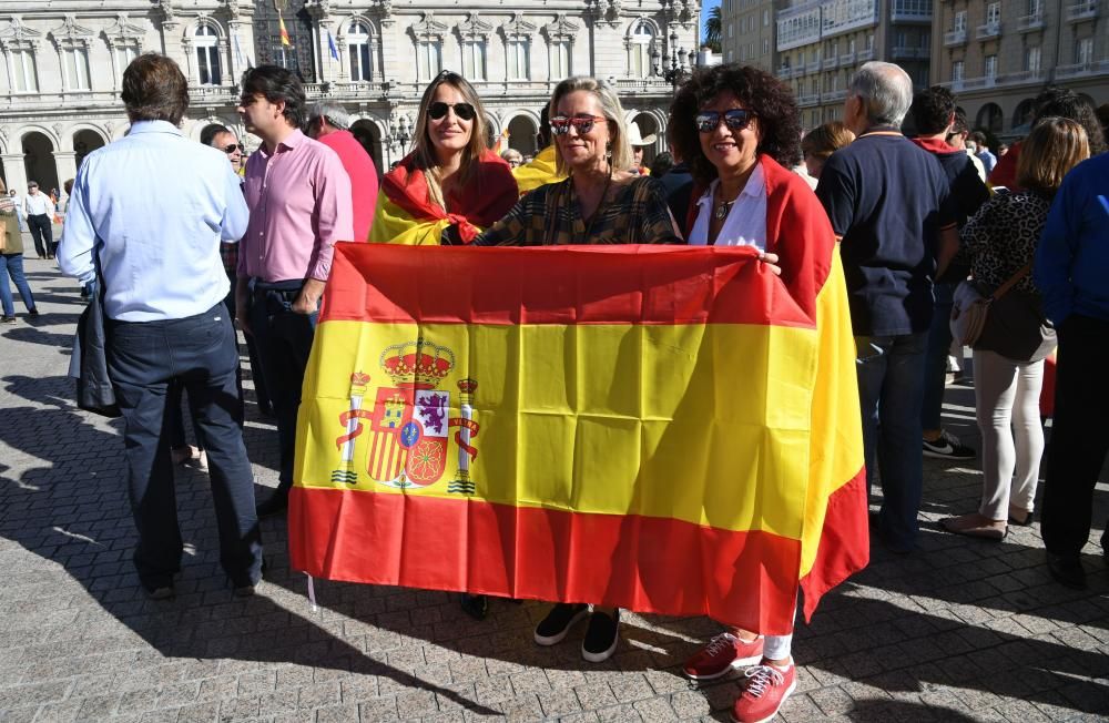 Concentración por la unidad de España en A Coruña