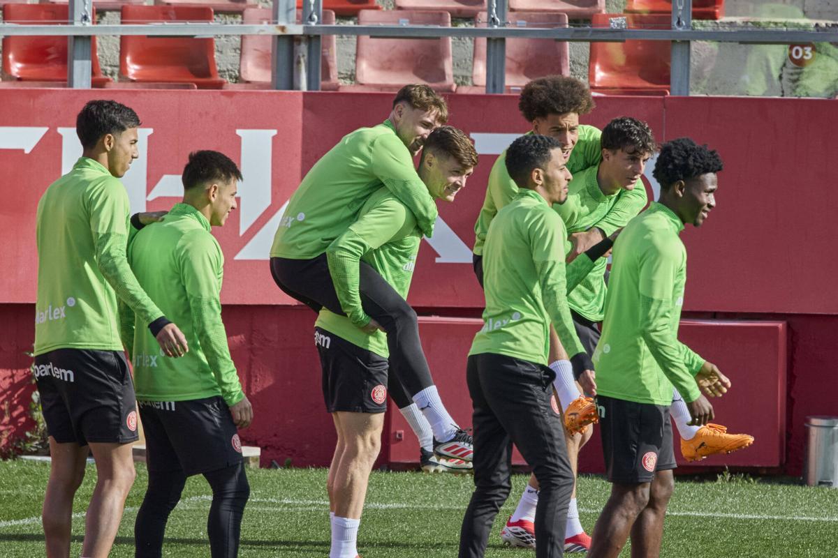 L'entrenament del Girona d'aquest diumenge, en imatges