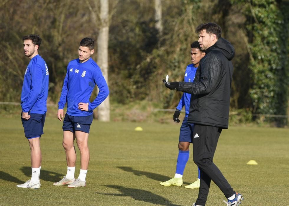 Entrenamiento del Real Oviedo en El Requexón