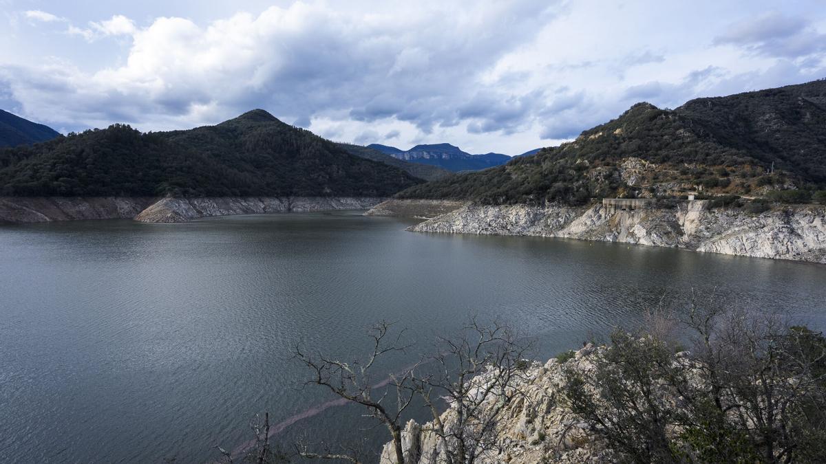 Aspecto del pantano de Susqueda.