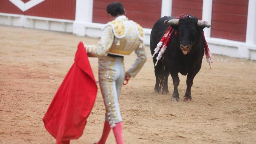 El maestro Enrique Ponce, caminando torero ante su oponente.