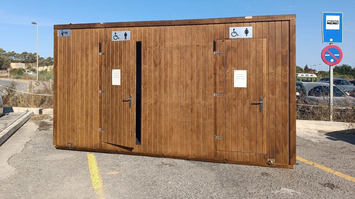 Imagen de la unidad instalada en el aparcamiento de sa Senieta, en Sant Francesc