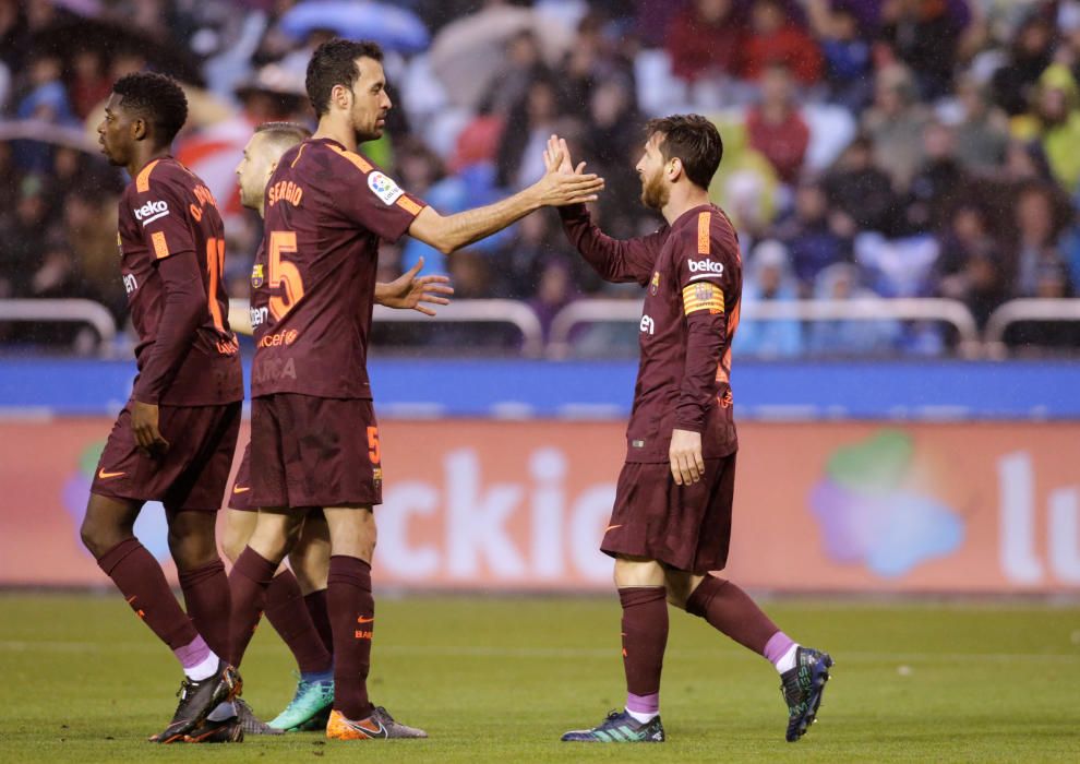 Imágenes del partido entre Deportivo y Barcelona.