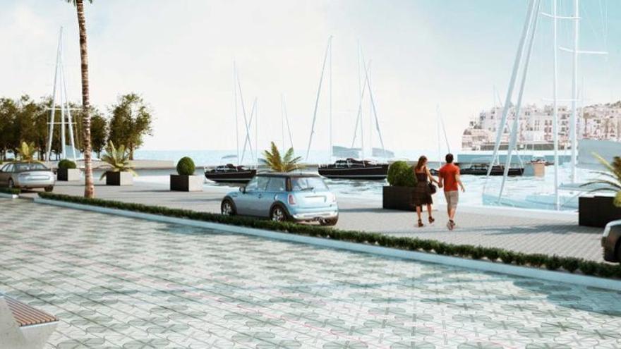 Recreación de cómo se abrirá el puerto de Ibiza a los peatones