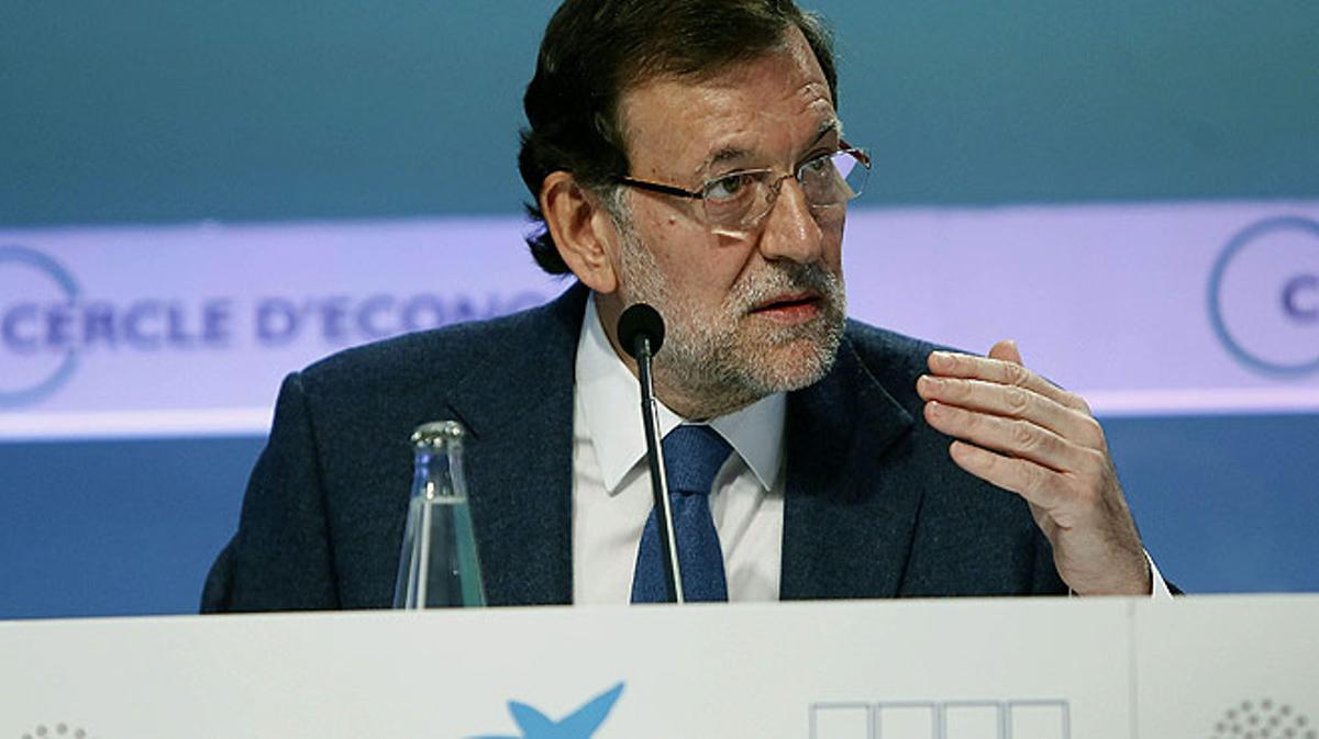 Mariano Rajoy, durant la clausura de la reunió del Cercle d’Economia a Sitges.