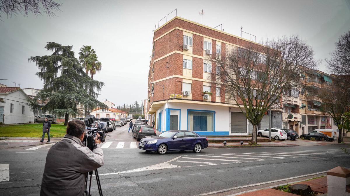 Edificio en el que vivía el matrimonio hasta la muerte de ella ubicado junto a Santo Cristo de la Paz en Badajoz.