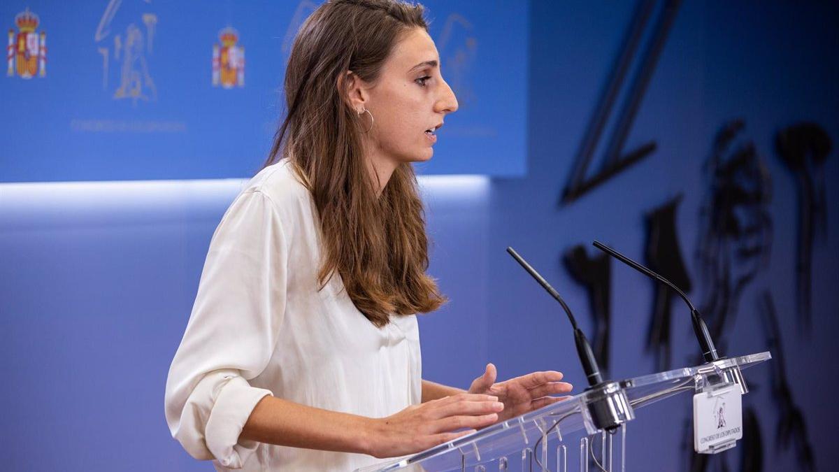 La diputada de Unidas Podemos en el Congreso, Lucía Muñoz