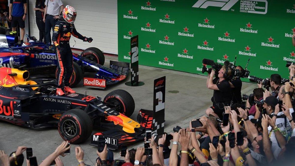 Verstappen celebró la victoria