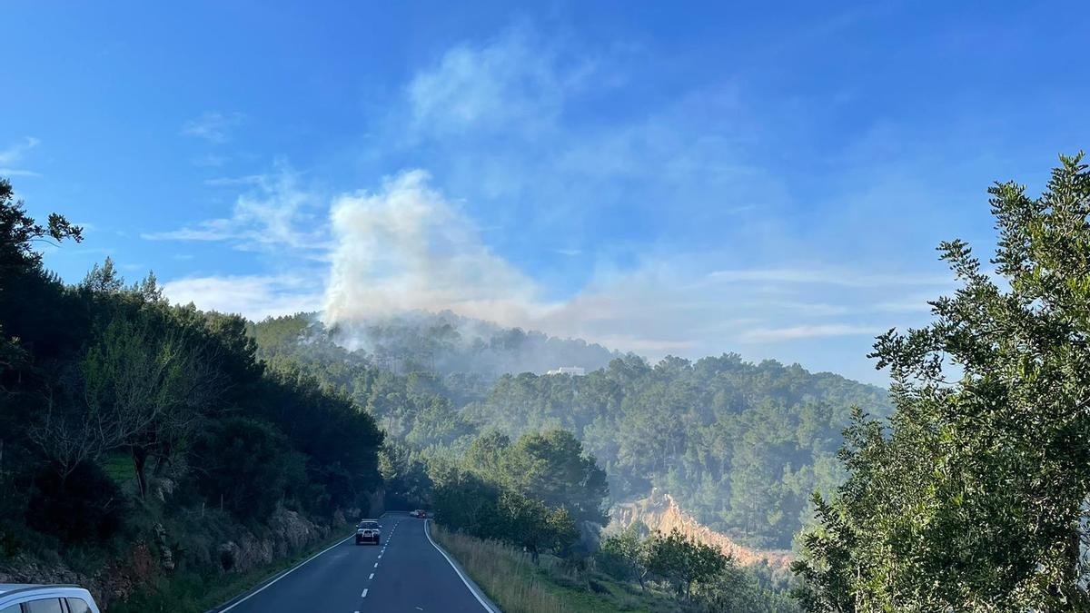 Declarados dos incendios forestales en Ibiza