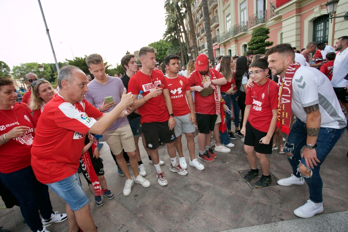 Recepción del Real Murcia en el Ayuntamiento de la ciudad