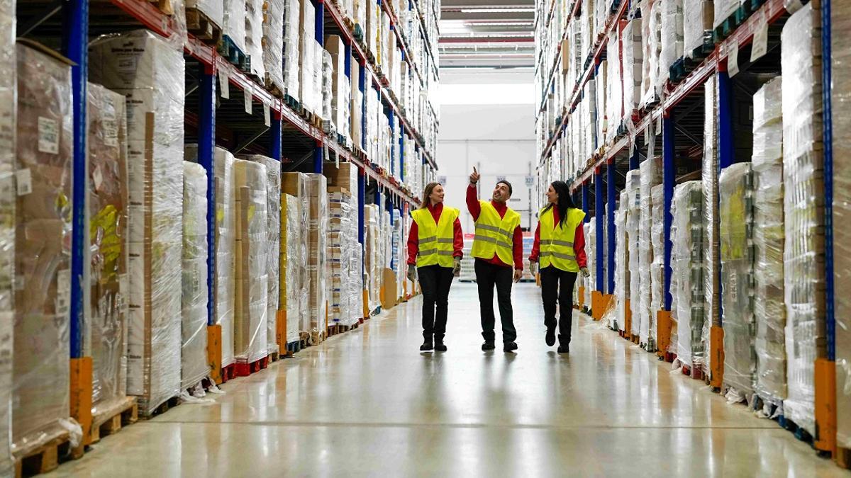Una imagen del centro logístico de la cadena de supermercados Dia, que proyecta una nueva plataforma en Antequera (Málaga).
