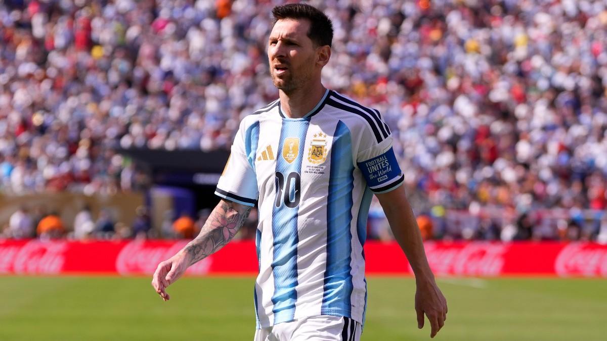 Leo Messi, durante la final entre España y Argentina