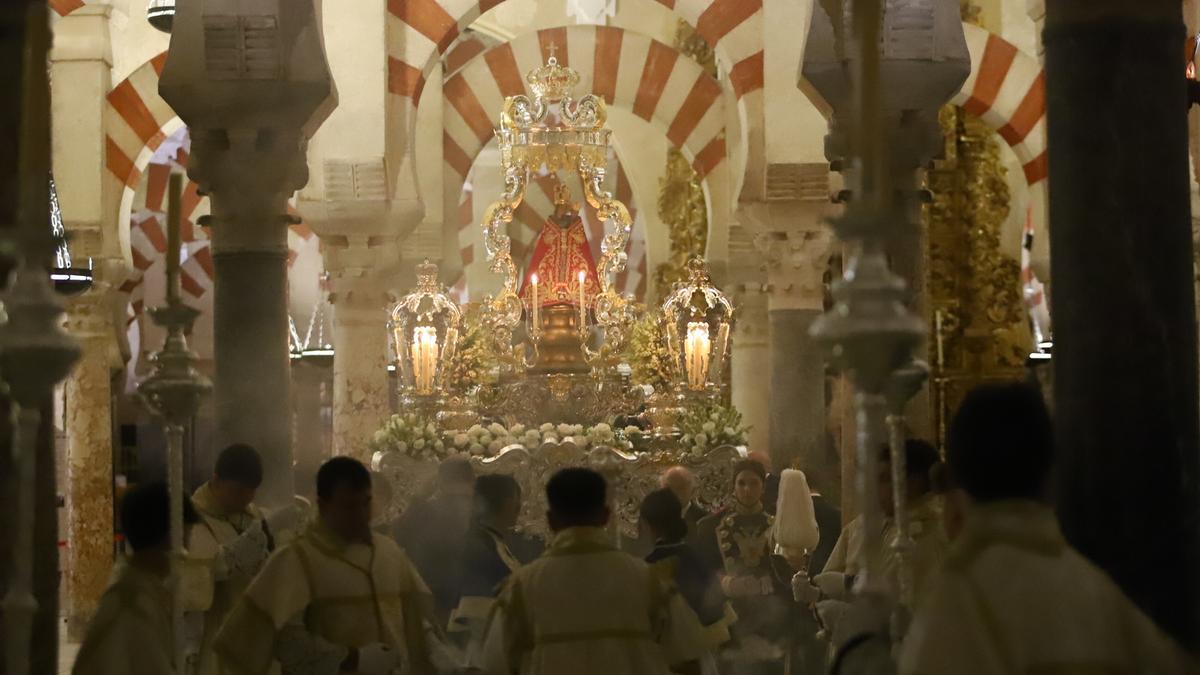 La Virgen de la Fuensanta en la Catedral de Córdoba.