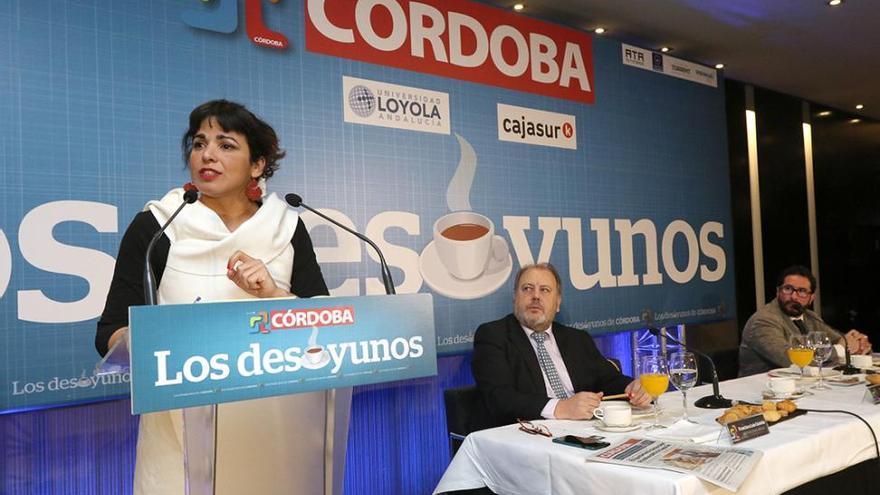 Teresa Rodríguez señala la &quot;corrupción y el clientelismo&quot; como los &quot;grandes enemigos&quot; de Andalucía