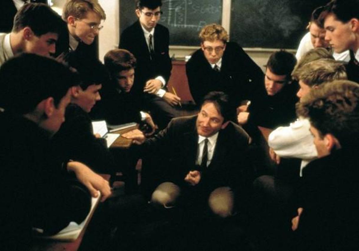 Robin Williams en ’El club de los poetas muertos’ (1989).