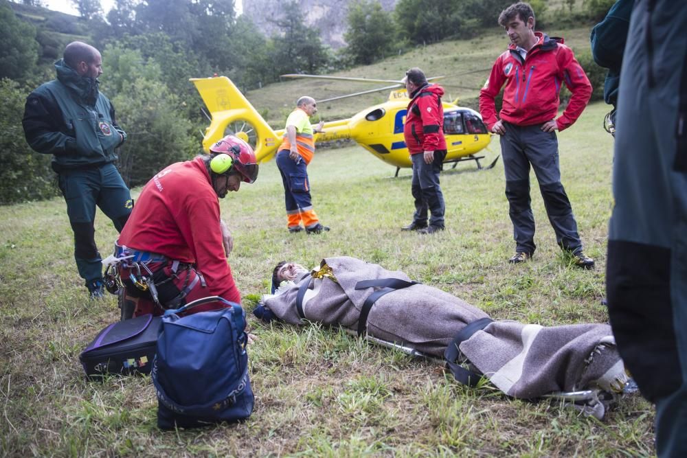 Rescate del montañero desaparecido en Somiedo