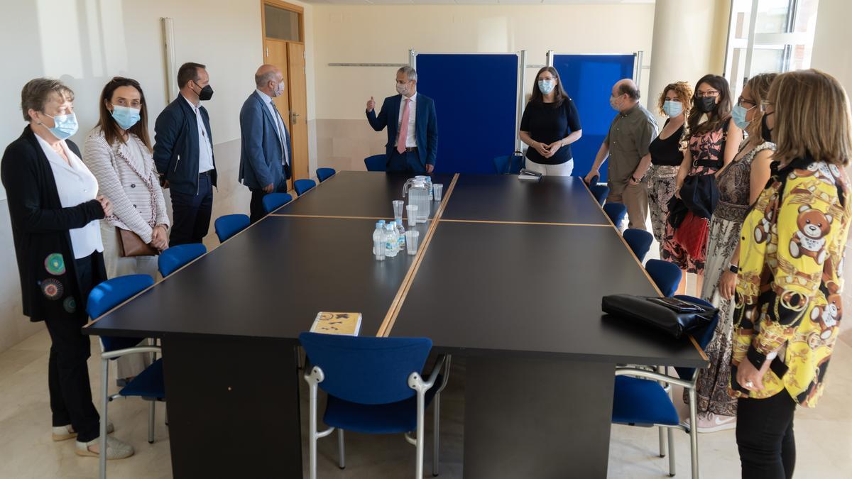 El rector, con los directores de las escuelas universitarias de Zamora, en el Campus