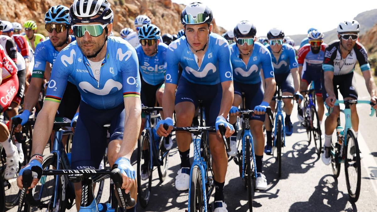 Alejandro Valverde, en la Clásica de Almería