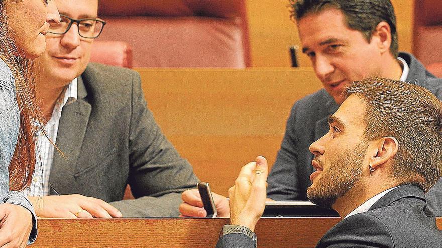 Los diputados Fran Ferri, Mireia Mollà, Víctor García y Paco Garcia.