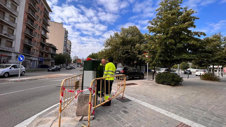 La plaça del Sol de Figueres torna a viure un accident de trànsit