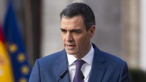 El president del Govern, Pedro Sánchez, ahir. | GERMÁN CABALLERO