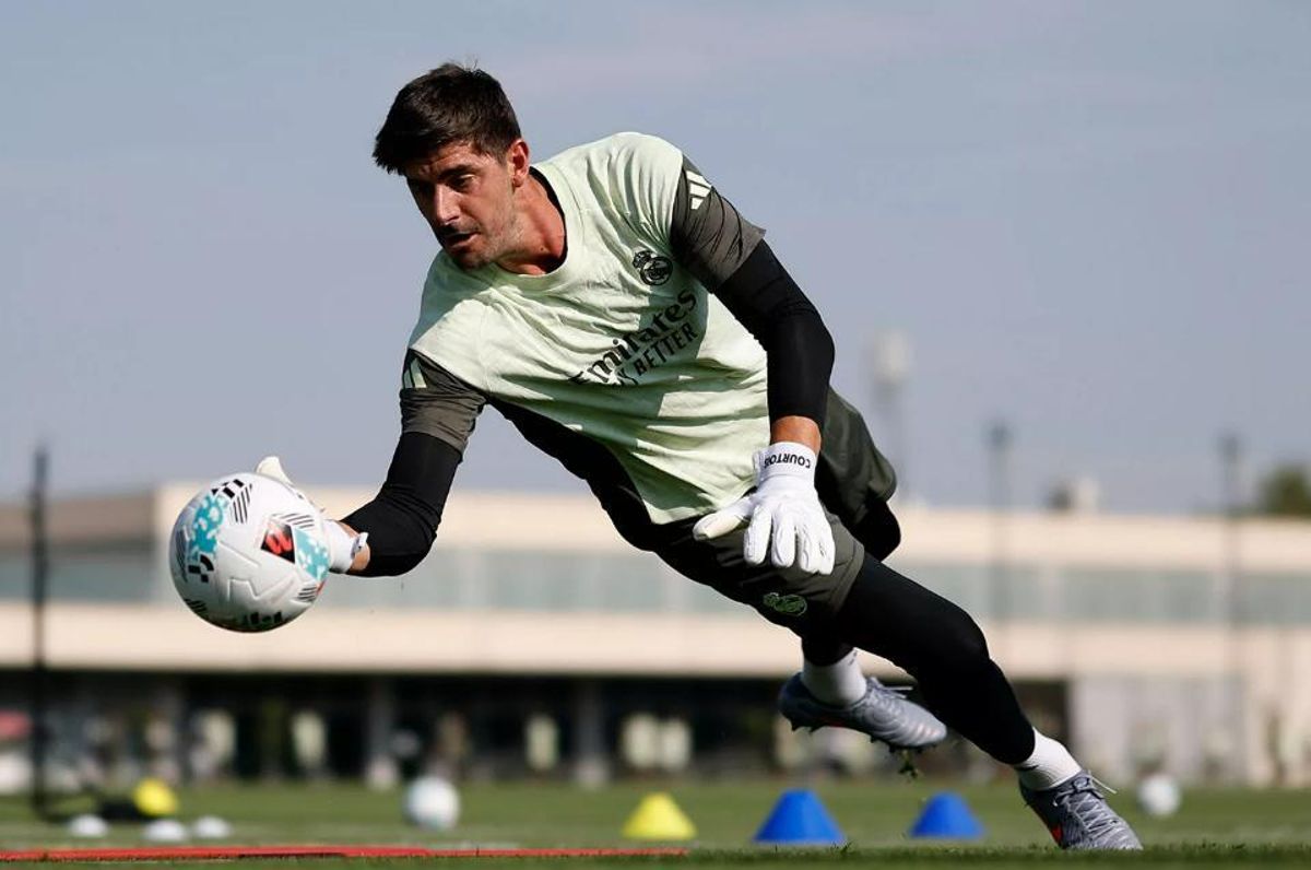 Courtois, en el primer partido de pretemporada del Real Madrid.