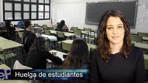 La vaga d’estudiants, a ’El informativo’.