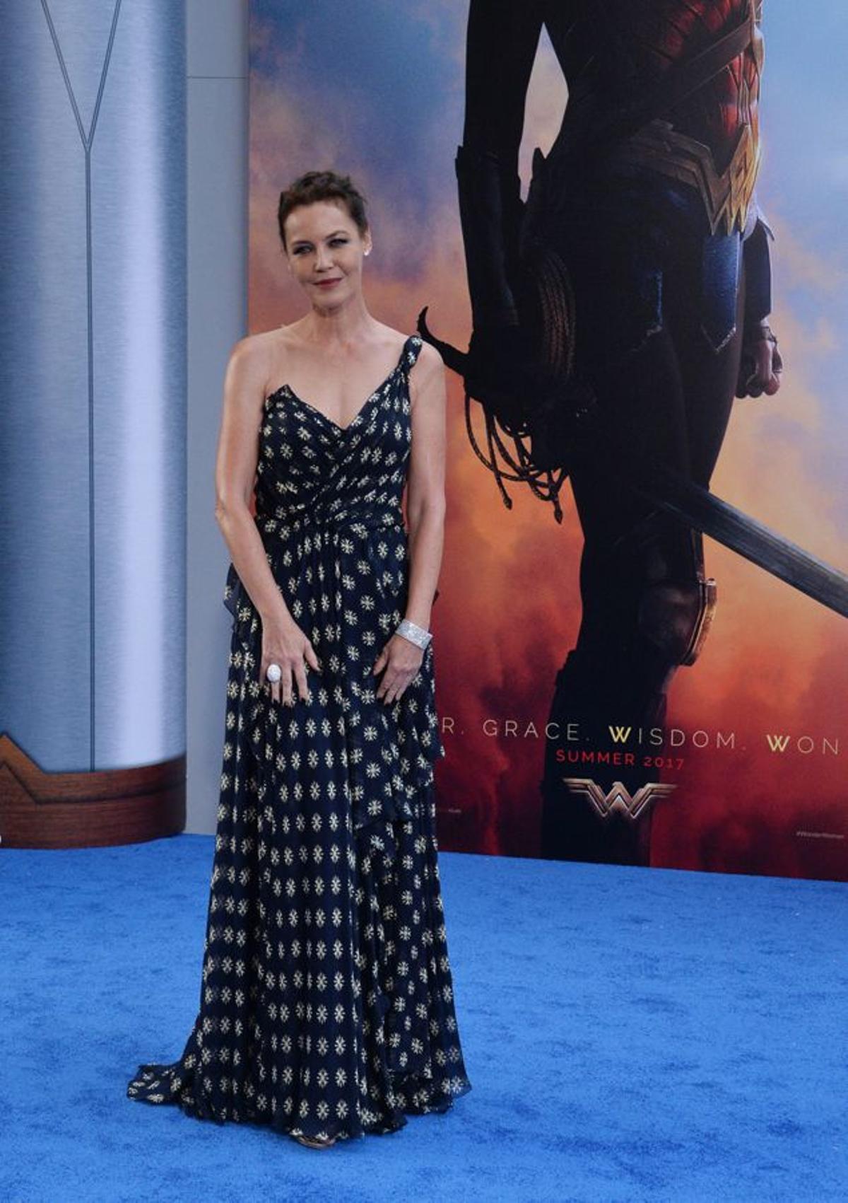 La actriz Connie Nielsen en el estreno de 'Wonder Woman'