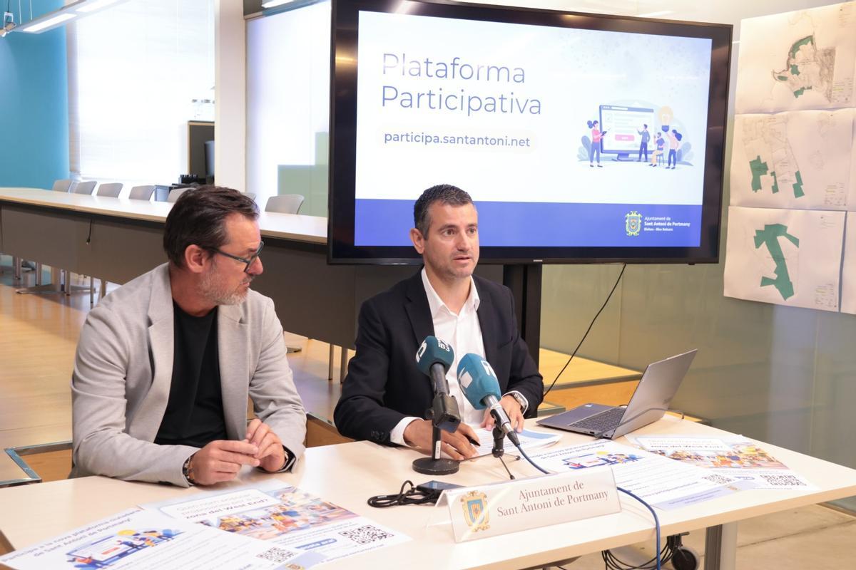 Marcos Serra y Jorge Nacher en la presentación de la nueva plataforma digital ciudadana.