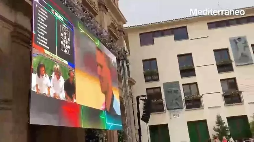 Video | Castellón apoya a la selección española en la plaza Mayor