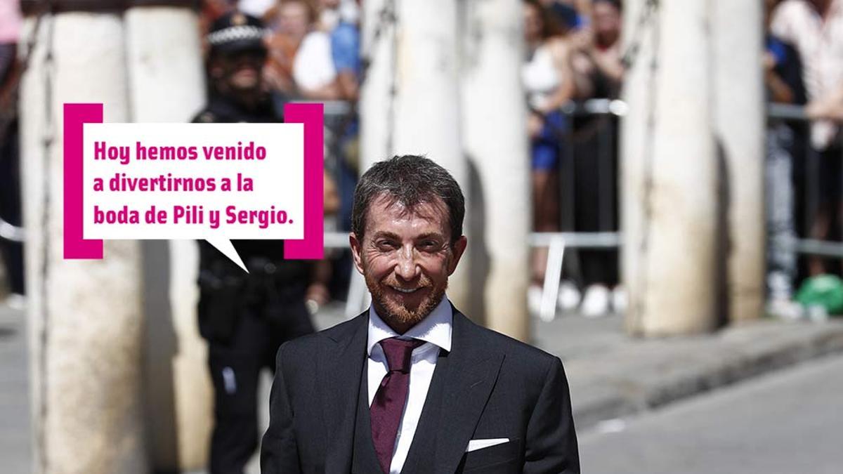 Pablo Motos en la boda de Pilar Rubio y Sergio Ramos