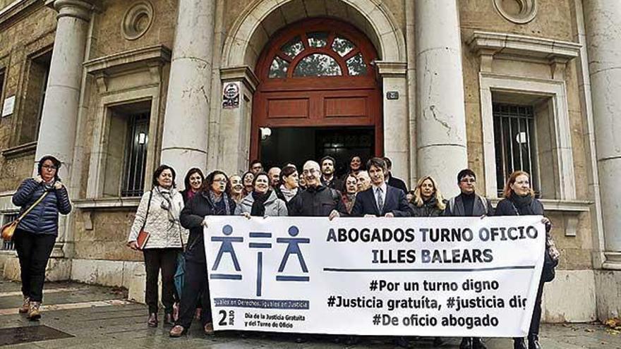 Protesta de abogados del Turno de Oficio de Palma el pasado noviembre.