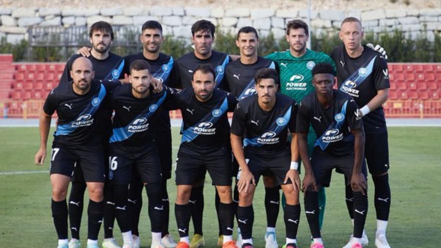 Once inicial con el que saltó ayer la UD Ibiza en La Nucía para medirse al Albacete.