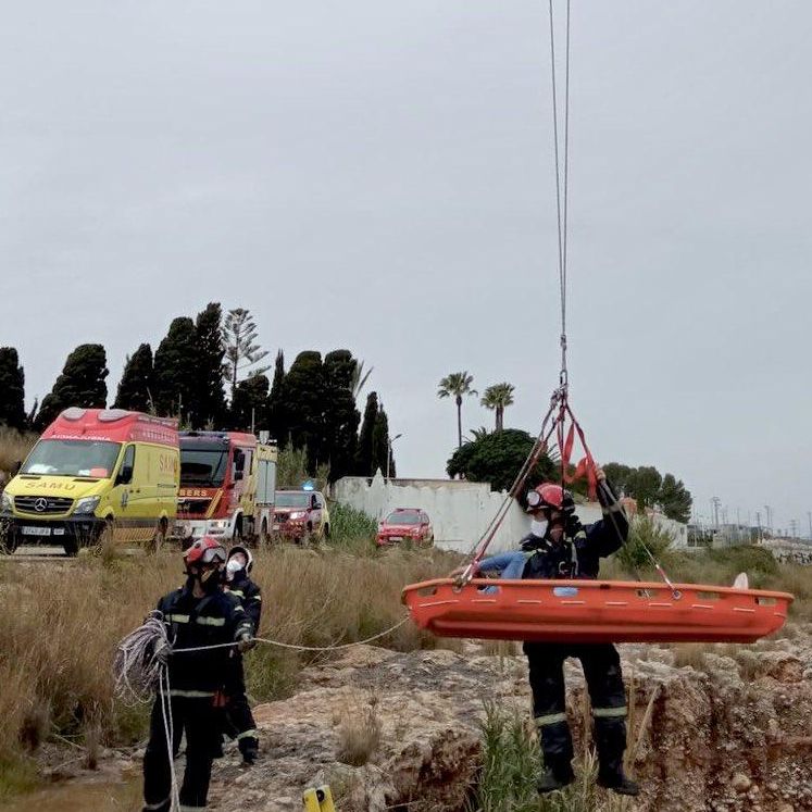 Imagen del rescate realizado por los equipos de emergencias.