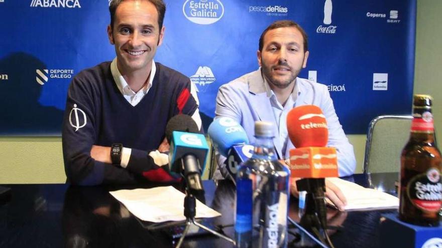 Antonio Gavilanes y Germán Rodríguez Saá, ayer, en la rueda de prensa. // Jesús Regal