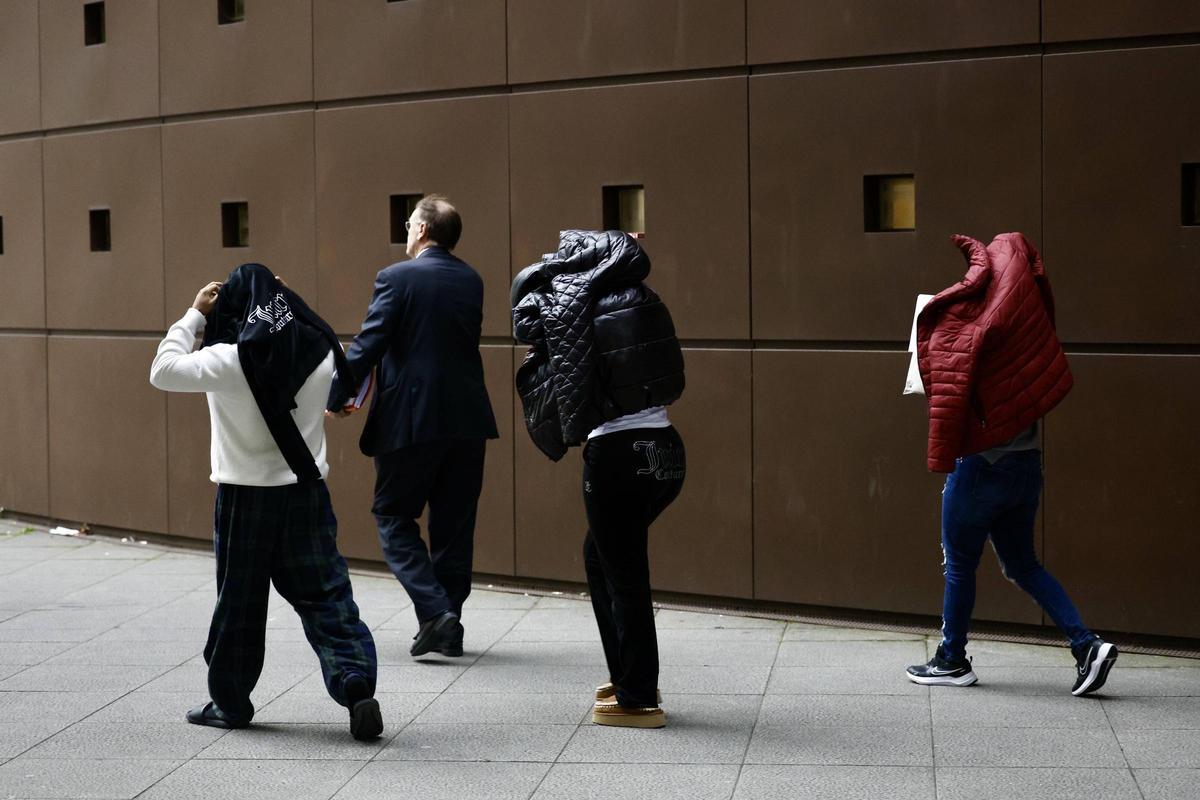Los detenidos en la operación de drogas.