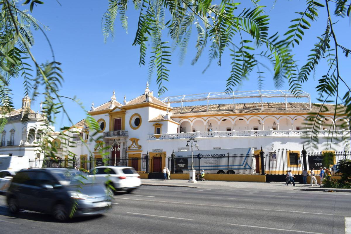 Plaza de toros de la Real Maestranza ubicada en el Paseo de Colón, en Sevilla, septiembre de 2025