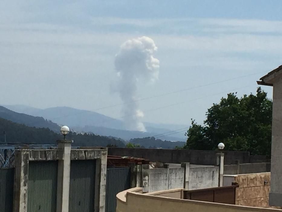 Explosión en un almacén pirotécnico en Tui