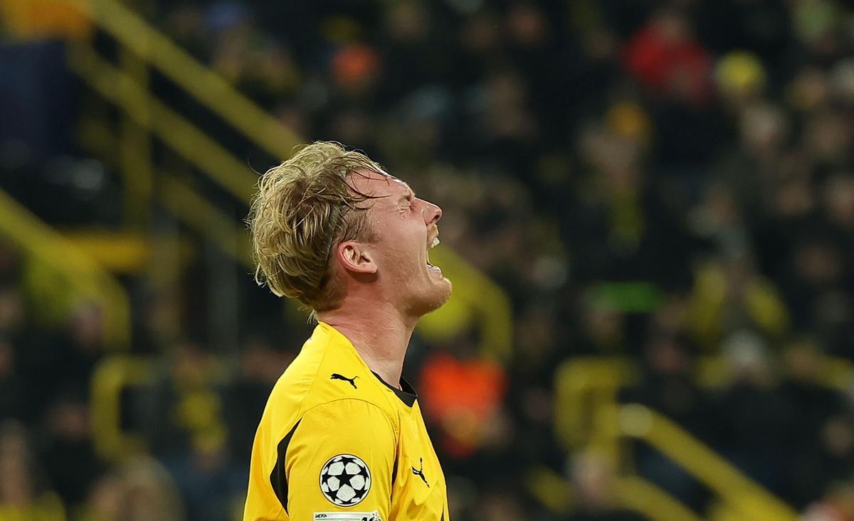 Julian Brandt, durante el BVB-Atalanta de Champions League en el Signal Iduna Park