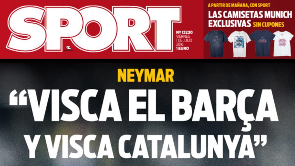 La portada de hoy de SPORT